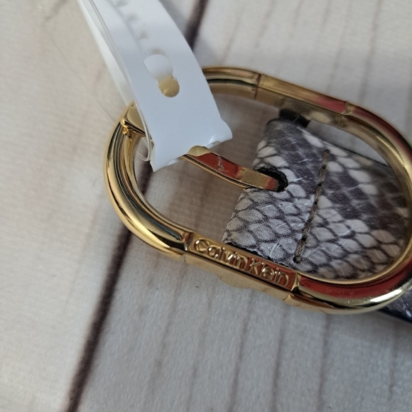 Calvin Klein Snake Print Reversible Belt Size Med - Picture 2 of 8